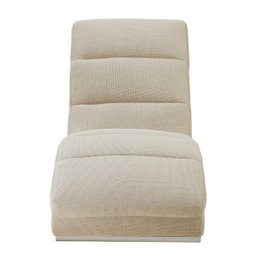 Chaise longue structured fabric beige