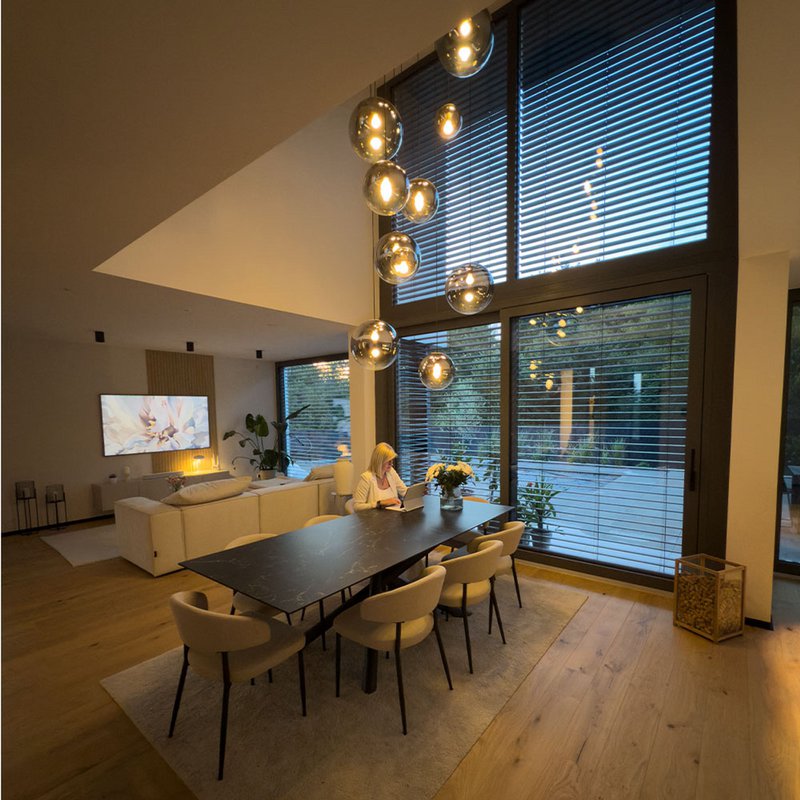 s.luce Orb glazen bol galerijlamp 500cm ophanging zwart