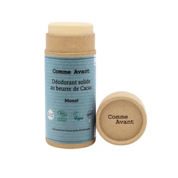 Solid deodorant with cocoa butter