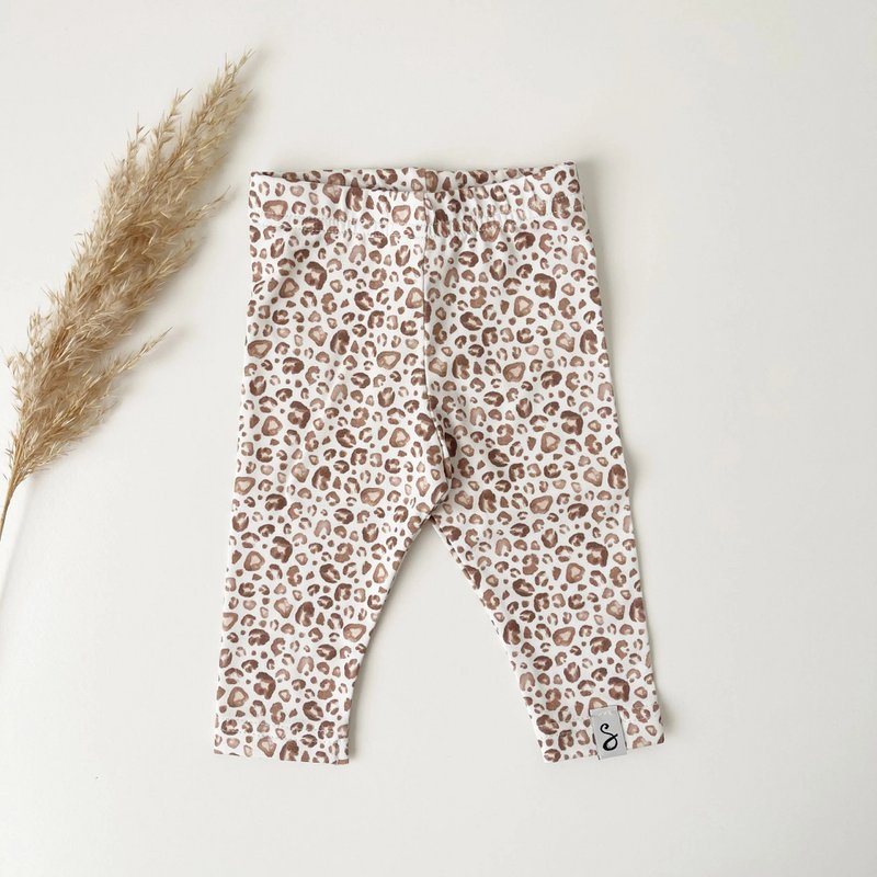 Beige de leopardo de legging