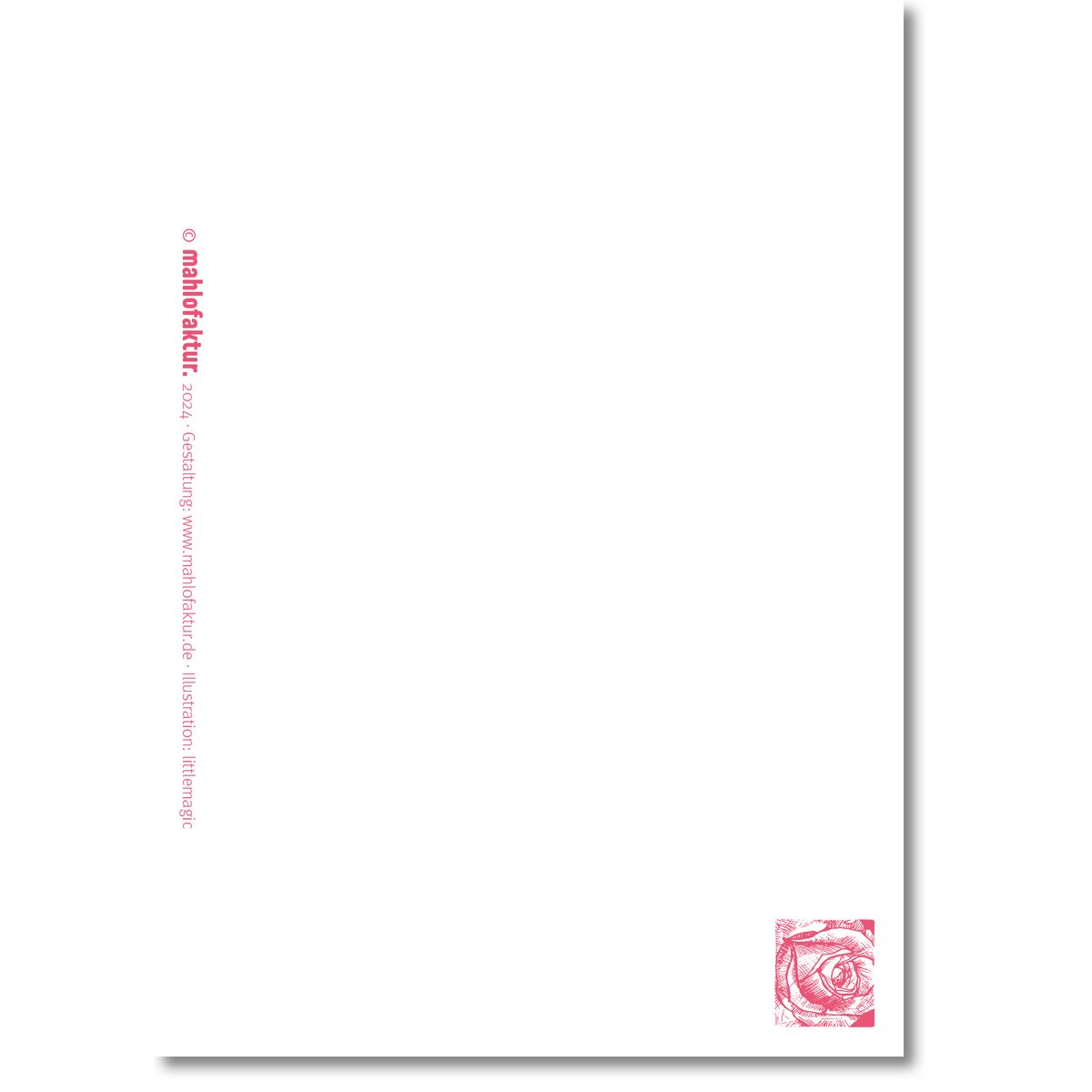 Carte postale « Coeur de Rose »