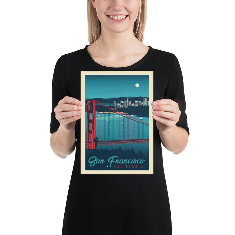 Vintage Poster van San Francisco | Poster Stad San Francisco Californië Verenigde Staten