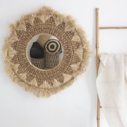 XXL SISAL OG BANANBLAD SPEJL