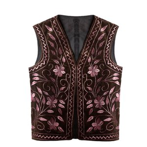 afghan waistcoat brown