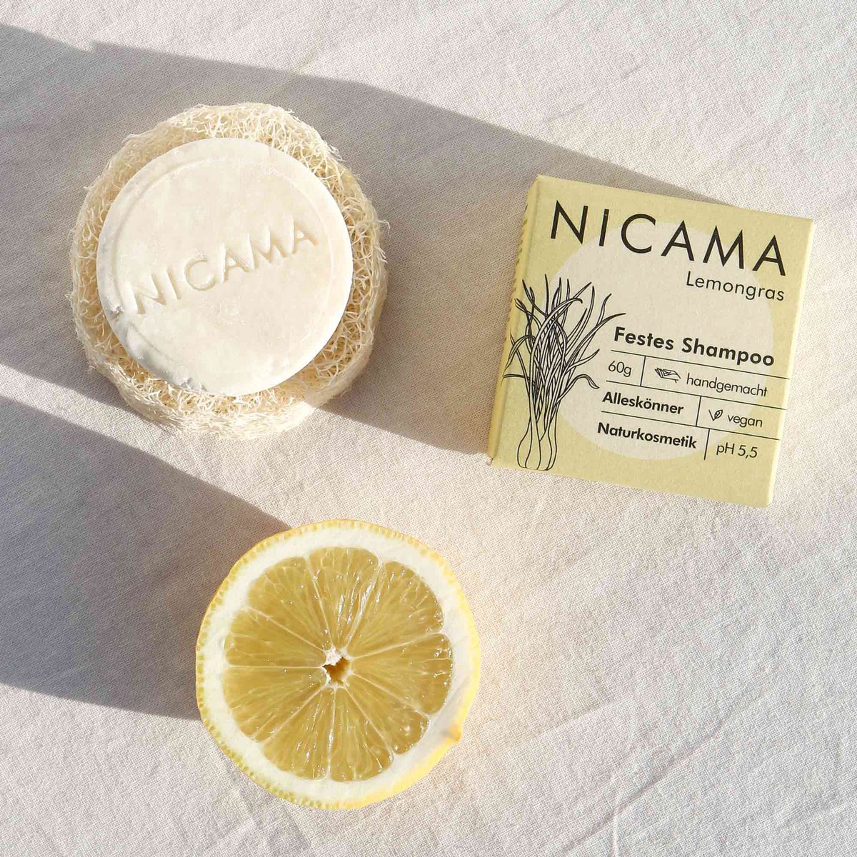 NICAMA - Festes Shampoo - Lemongras