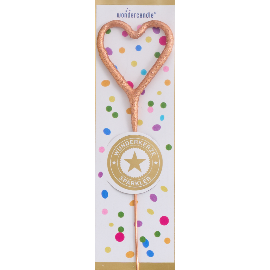 Herz Tricolor gold silber rosé Wondercandle® mini