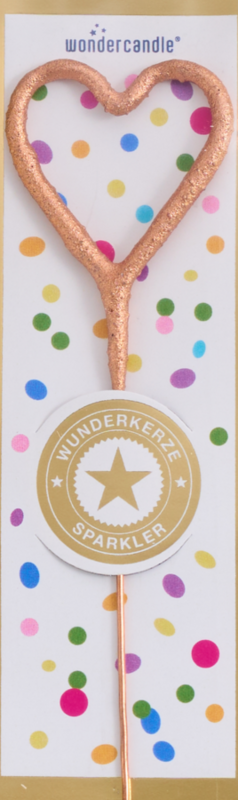Herz Tricolor gold silber rosé Wondercandle® mini