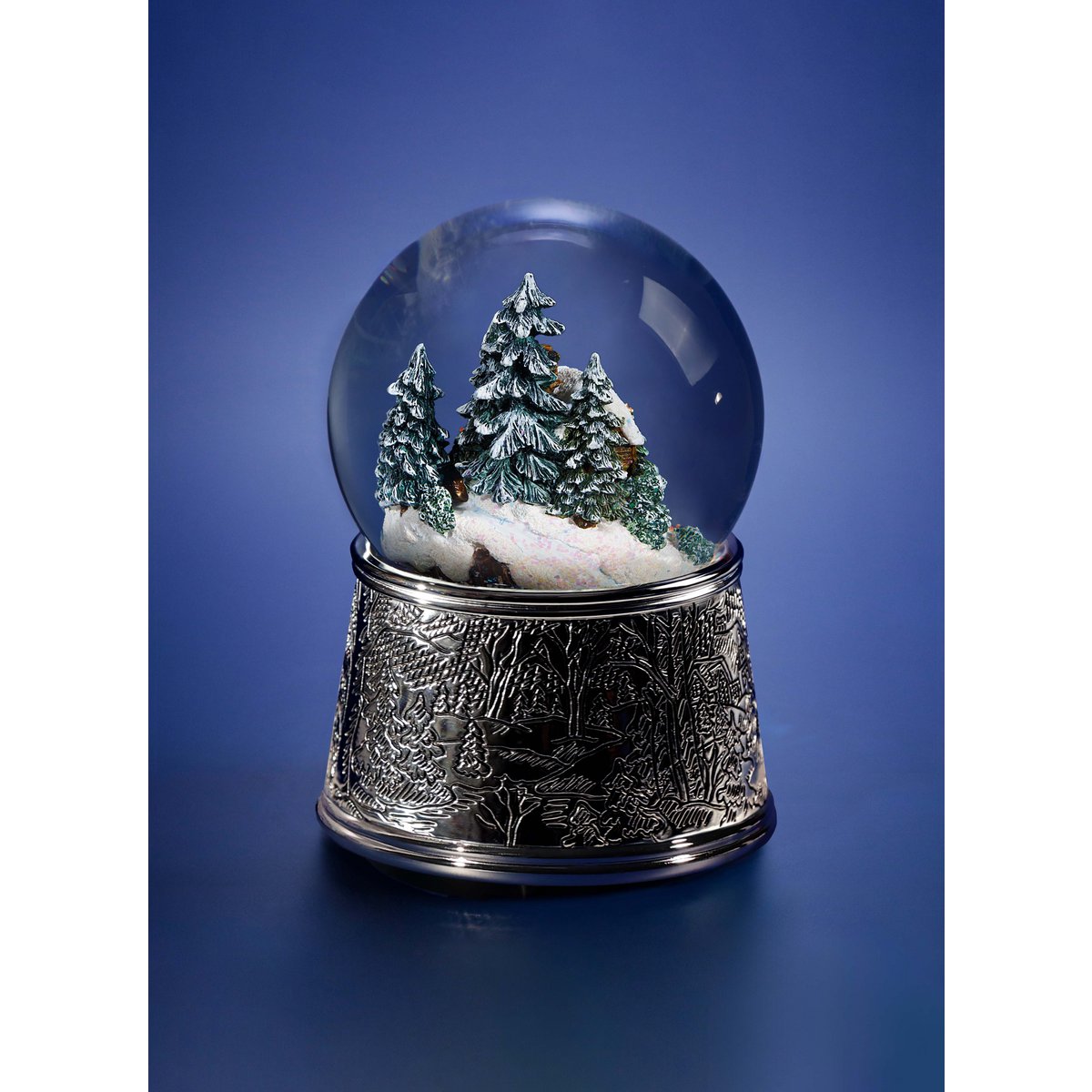 Kerstmuzikale sneeuwbol "Christmas Snowstorm", achtergrondverlichting, automatische elektrische sneeuwstorm, glas