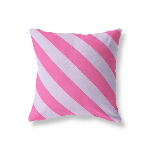 Buitenkussen – Diagonaal roze & paars
