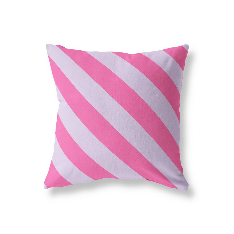 Buitenkussen – Diagonaal roze & paars