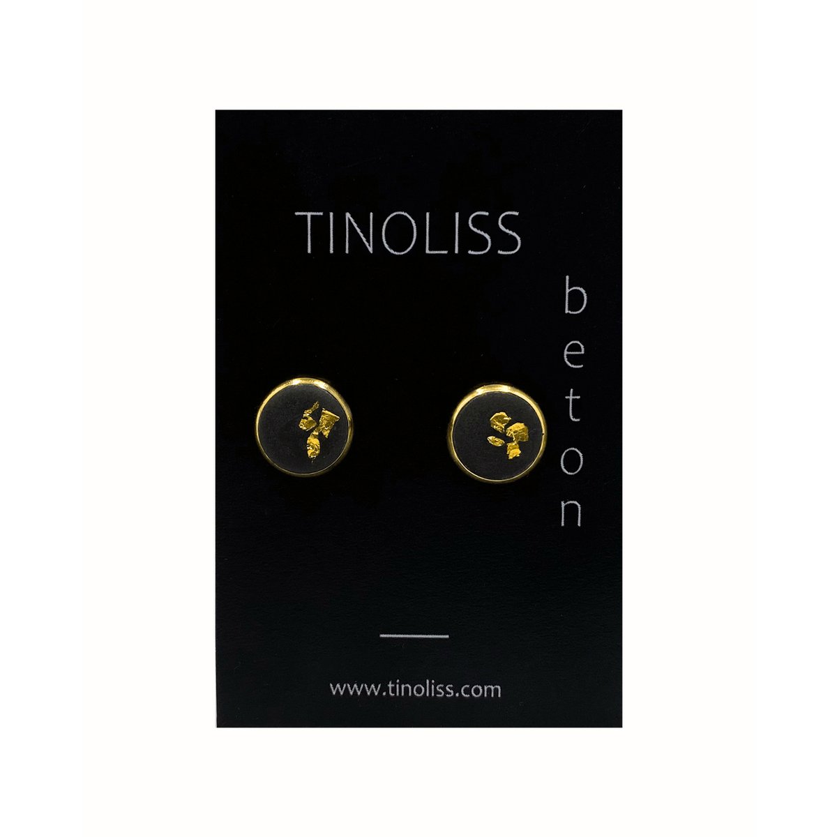 Ohrstecker Beton // Gold Dark | 1.0