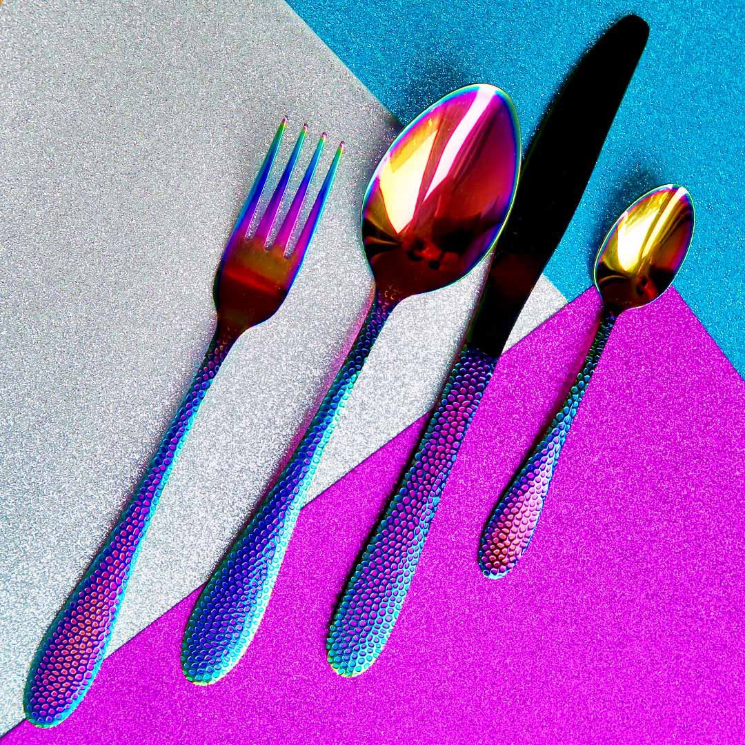 Rainbow bestiksæt 24 dele | rustfrit stål