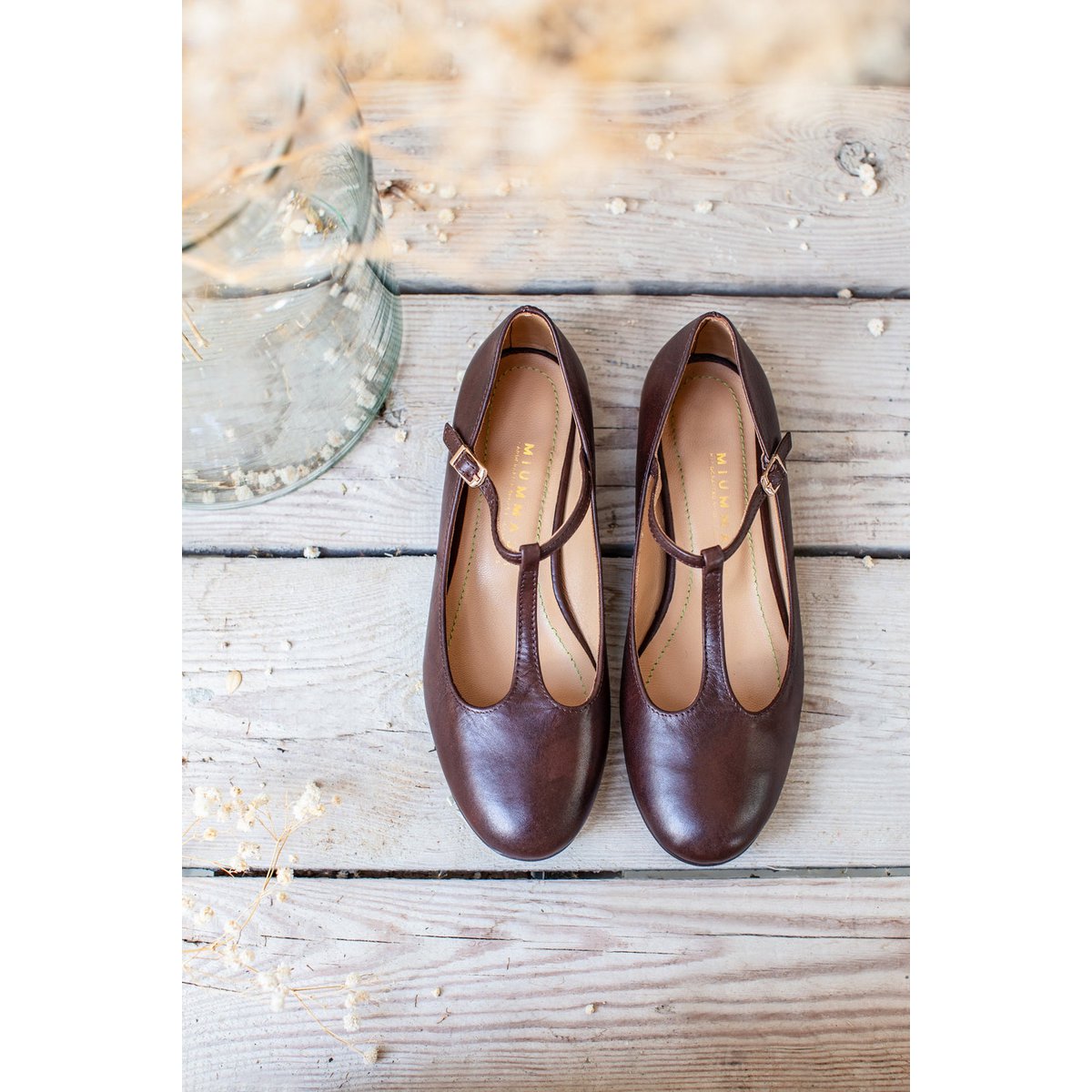Lederballerinas - Lotta - Schokoladenbraun 34-42