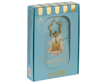Happy Birthday blau Wondercake deluxe blau Stern gold