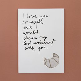 Cartolina "Prova d'Amore: Croissant" | Carta per la prova definitiva dell'amore