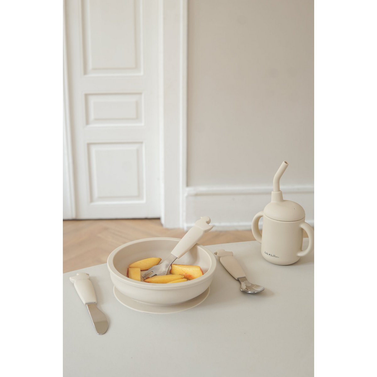 Silicone Sippy Cup - Oyster Beige