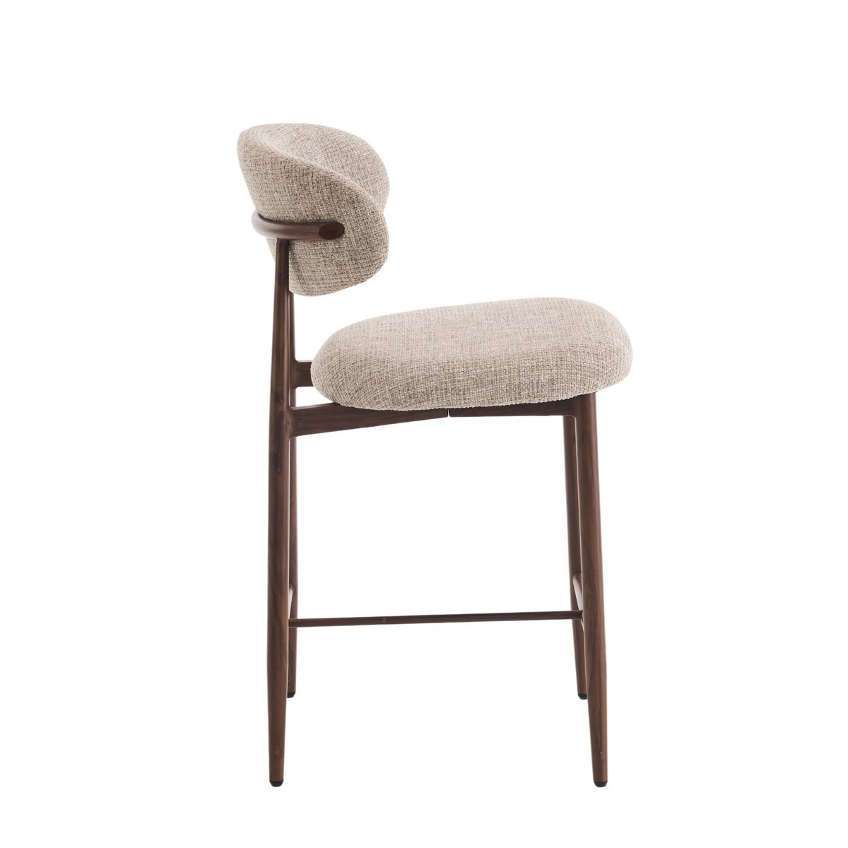 Bar chair Celia Taupe Walnut Santi