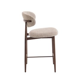 Bar chair Celia Taupe Walnut Santi