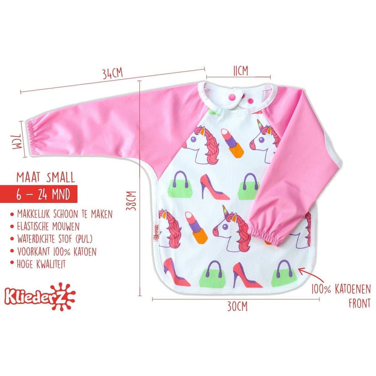śliniaczek z rękawami Girly Stuff - śliniaczek niemowlęcy/maluch