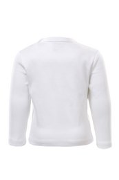 Long Sleeve T-shirt, White with deer print in front