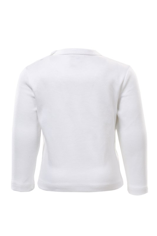 Long Sleeve T-shirt, White with deer print in front