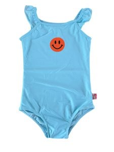 Smiley Orange Badeanzug – Blau