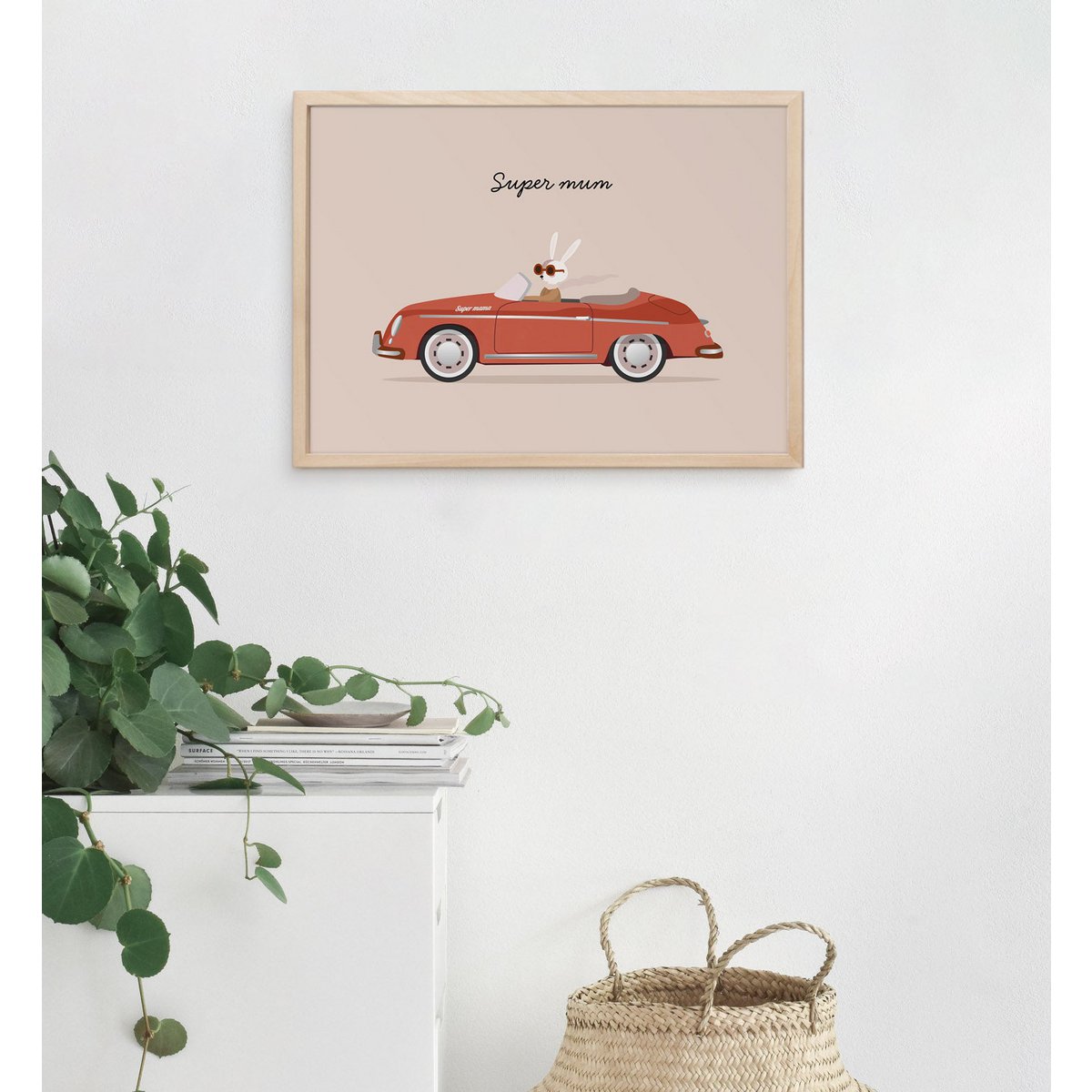 Super Mum Driving Poster, Eco Paper & Packaging