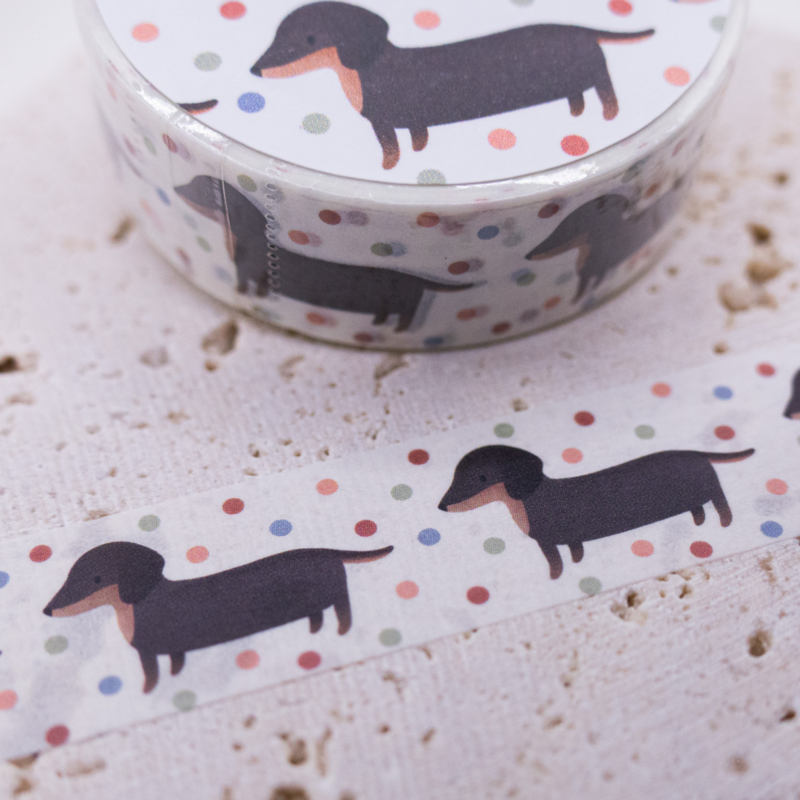 Washi Tape Teckel - Ruban adhésif Dog Washi Tape Masking Tape Race de chien