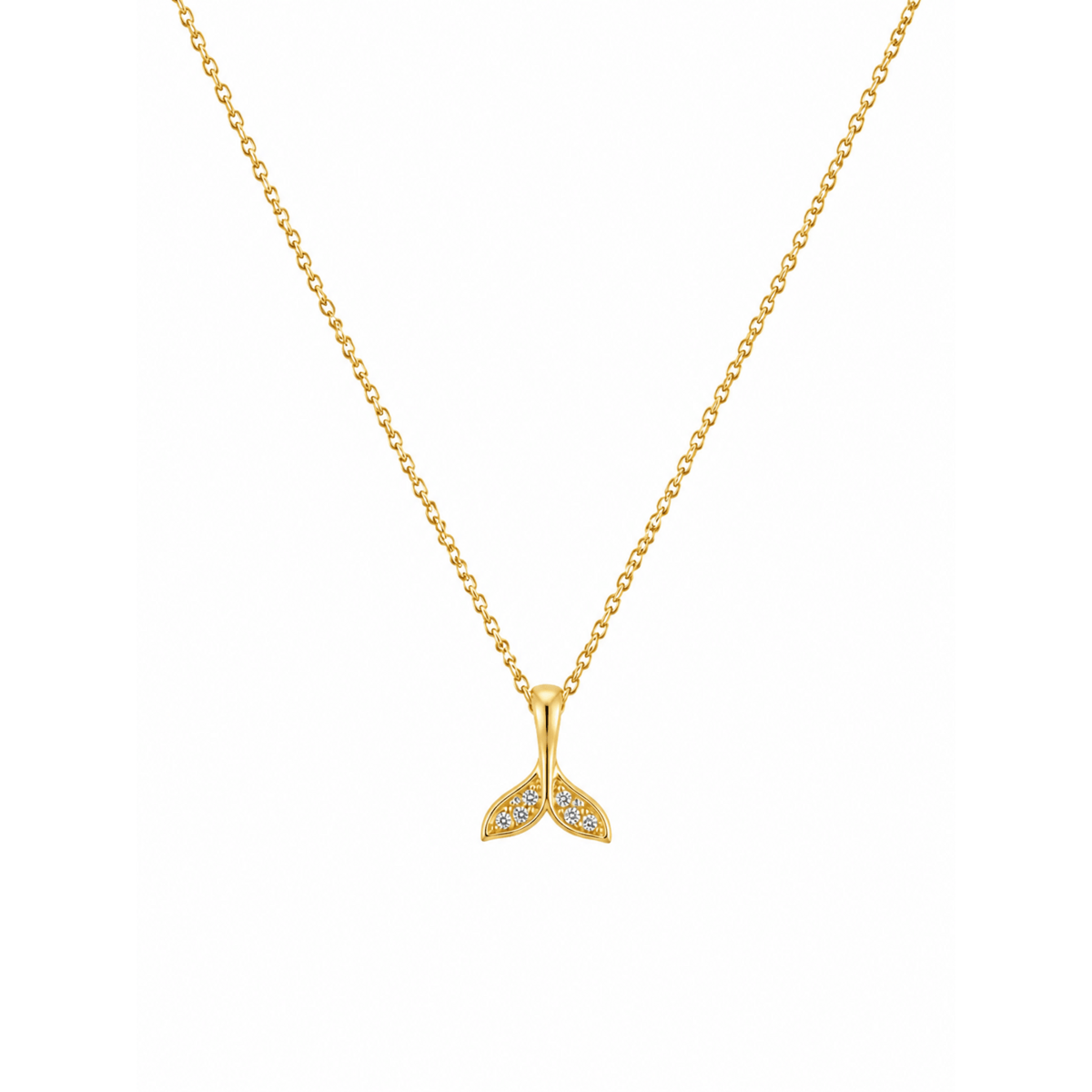 Sea Queen's Treasure - Gouden zirkoon zeemeerminketting