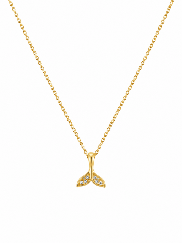 Sea Queen's Treasure - Gouden zirkoon zeemeerminketting