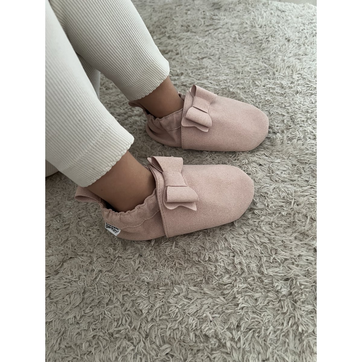 Buty dziecięce RecyStep kokarda w kolorze starego różu