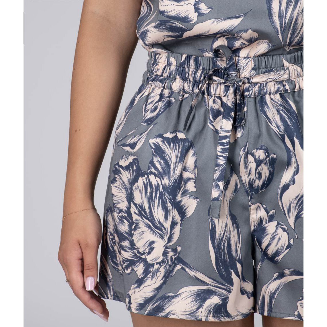 Pajamas: shirt + shorts Vintage Tulips