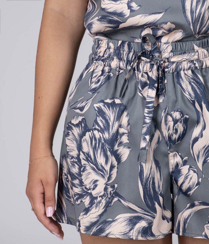 Pajamas: shirt + shorts Vintage Tulips