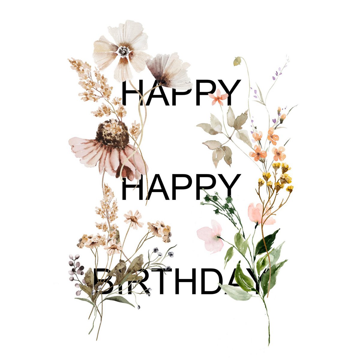 Sustainable card - Happy Happy Birthday