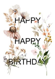 Nachhaltige Karte - Happy Happy Birthday