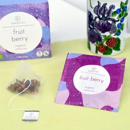 FRUIT BERRY biologische thee I Theepiramide in zakje GEEN PLASTIC