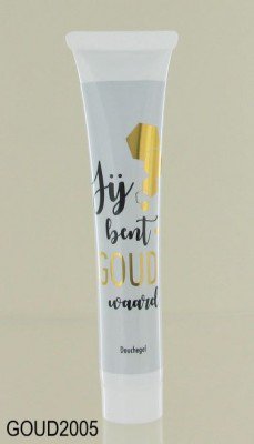 Shower gel letterbox - You are worth gold - white