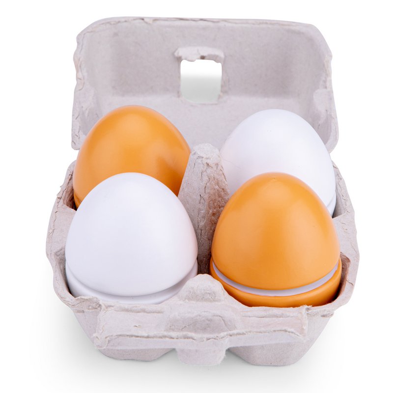 Wooden Eggs in Box - 4 Pieces