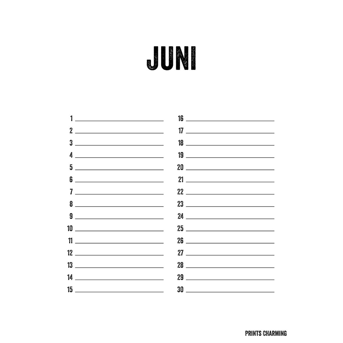 Calendario de cumpleaños negro
