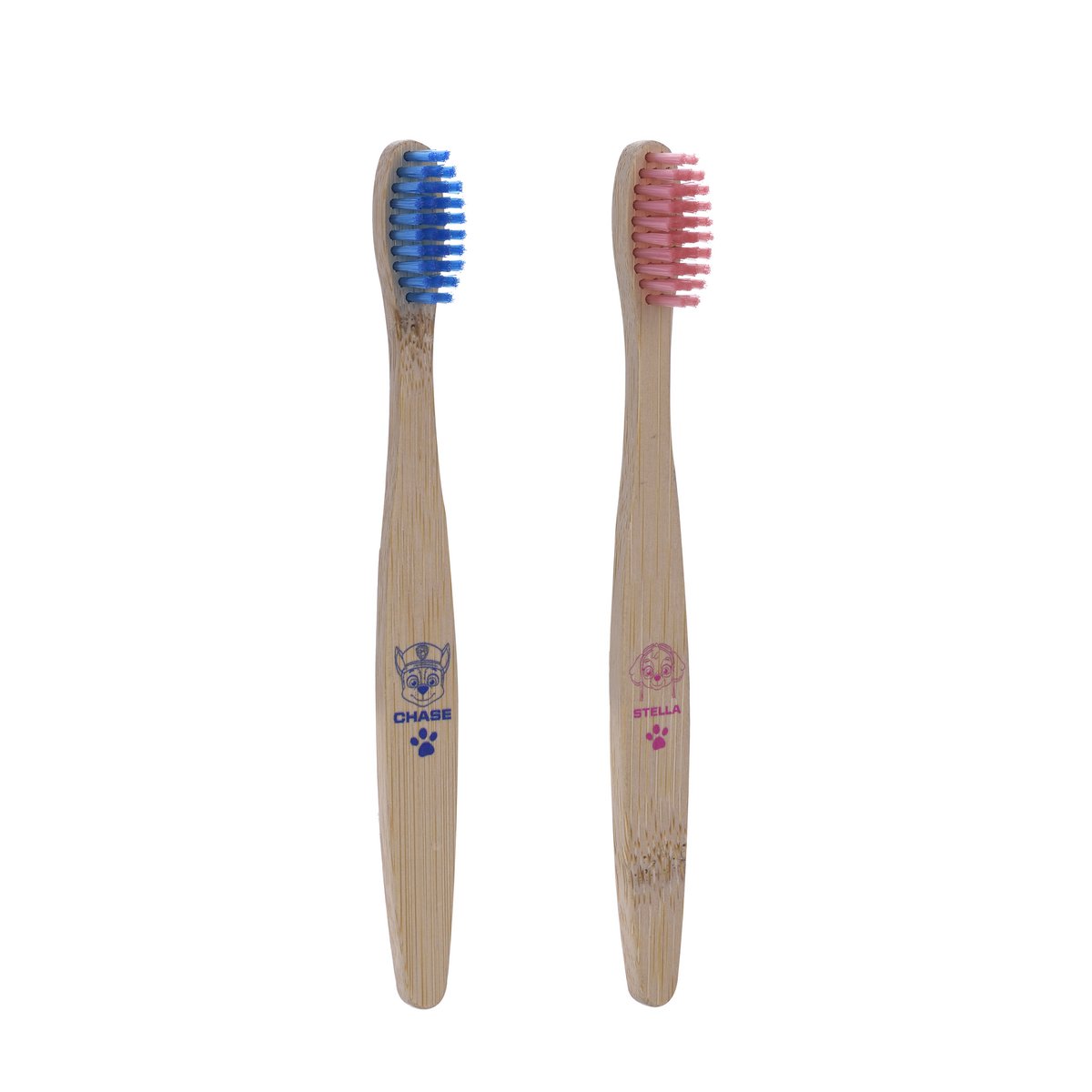 Pat Patrouille set de 2 cepillos de dientes infantiles de bambú