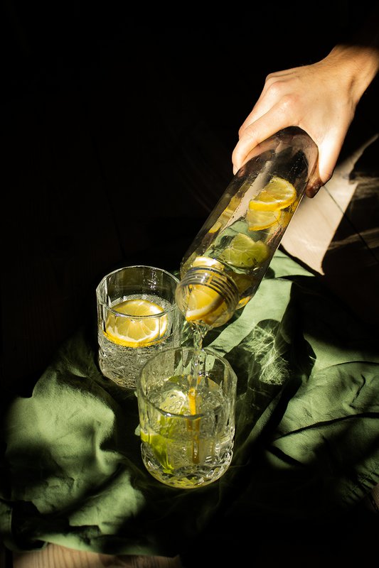 Matte black bottle for bubliq drink carbonator