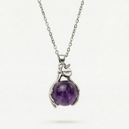 Ametista abbraccia la collana argento