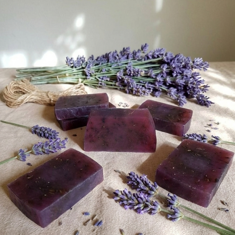 Økologisk lavendel sæbe med glycerin og aloe vera