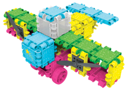 Clics building blocks– DURABLE TOYS made of RECYCLED PLASTIC (Made in Belgium)- Glitter building set 8 in 1