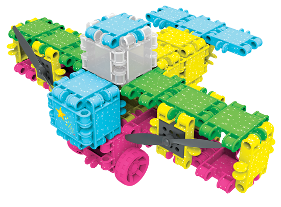 Clics building blocks– DURABLE TOYS made of RECYCLED PLASTIC (Made in Belgium)- Glitter building set 8 in 1