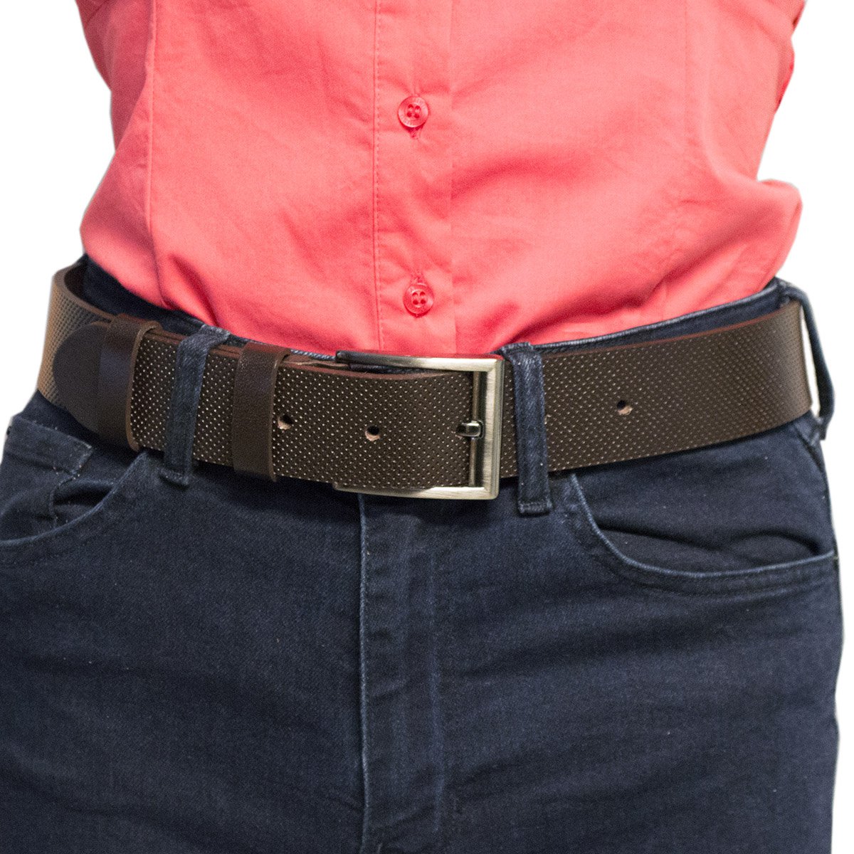 Leather Women's Belt Or Leather Men's Belt With Print Genuine Leather 4 cm Wide