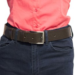 Leder Damengürtel oder Leder Herrengürtel mit Aufdruck Echtes Leder 4 cm breit