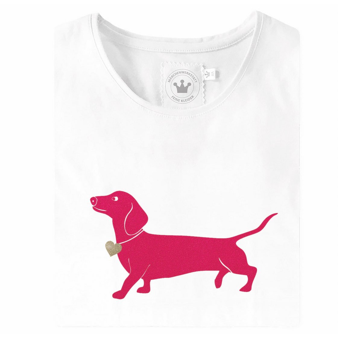 Camiseta de chicas Trachten con perro salchicha