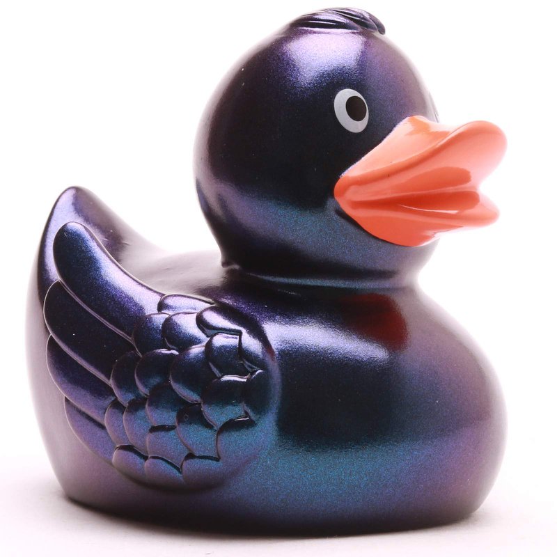 Paperella da bagno Milena blu metallizzato - paperella di gomma