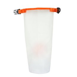 TOWEL TO GO Roll N Go Dry Bag 5L | Wasserdichte transparente Strand-Pool-Surftasche | Orange